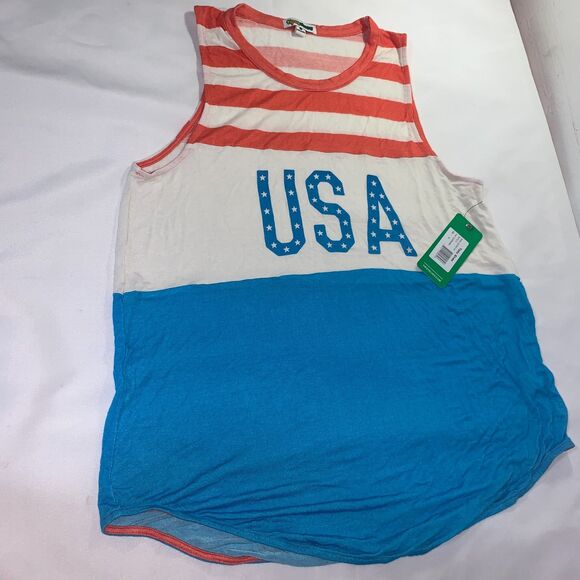 WOMEN'S Tipsyelves LAND THAT I LOVE TANK TOP size XL, summer shirt 4th of july - Picture 4 of 9